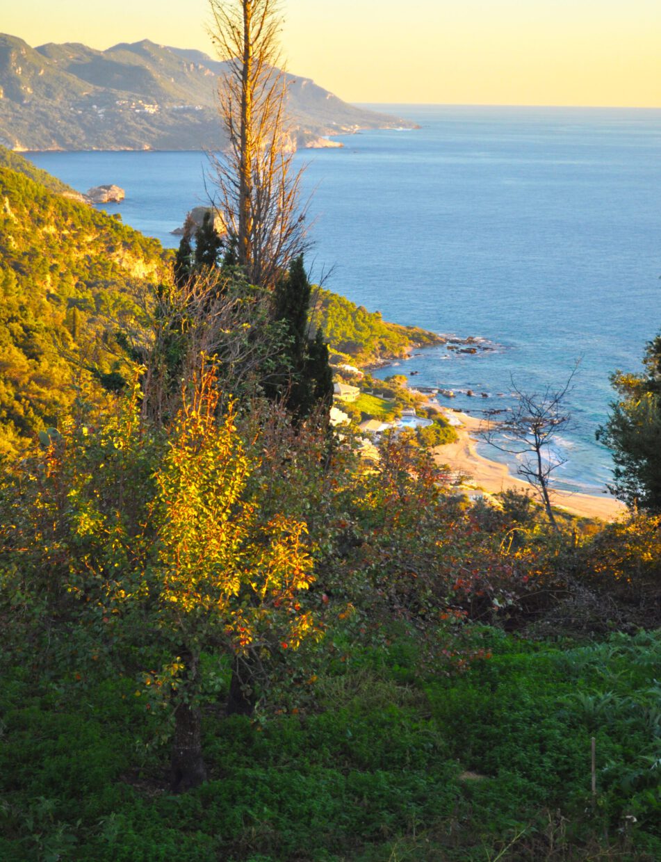 Ferienhaus Lemoni - Kontogialos Strand und die westliche Küstenlinie.