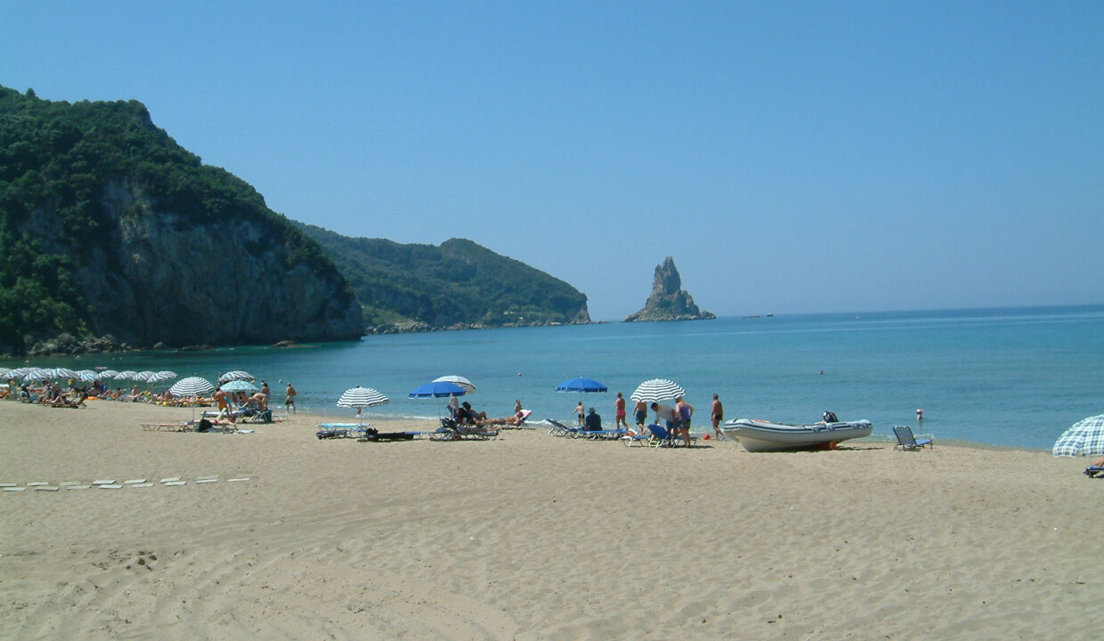 Agios Gordios Strand (Aghios Gordios Beach) auf Korfu.