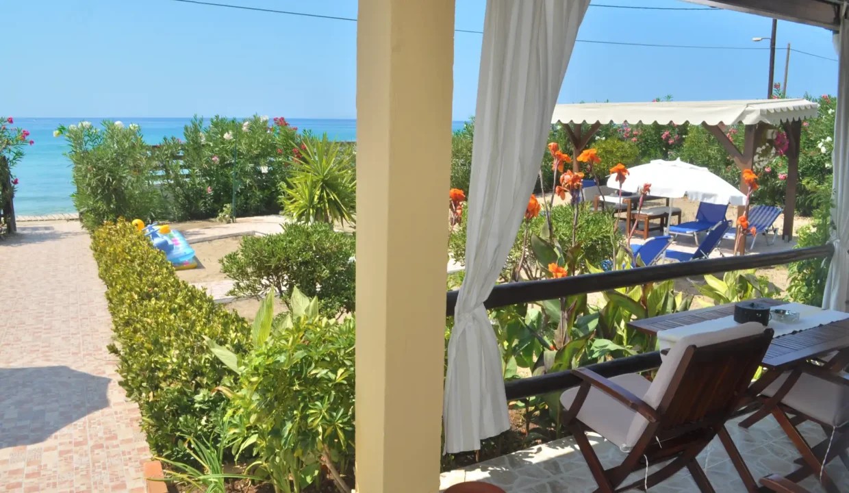 Terrasse Garten Strandvilla Eftichia