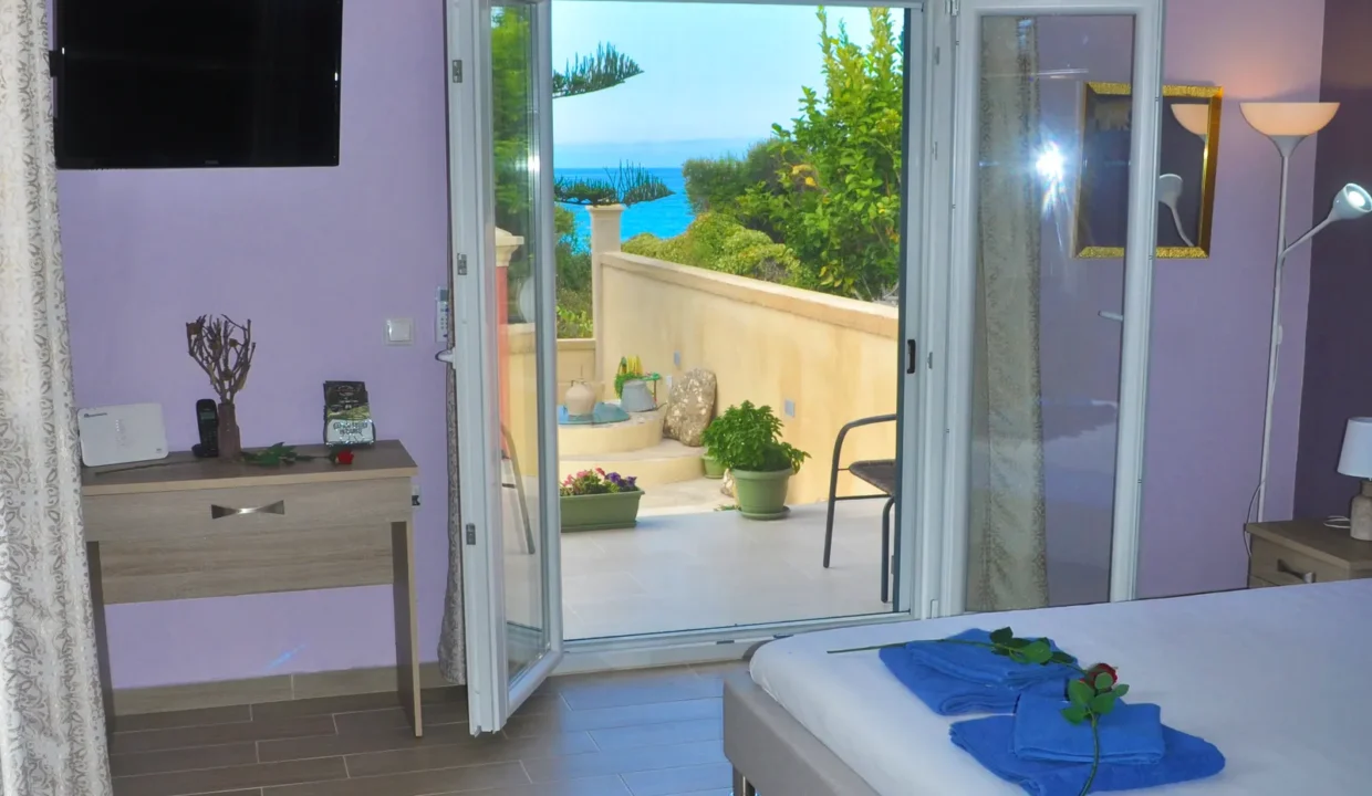 Schlafzimmerblick Strandhaus Filippos